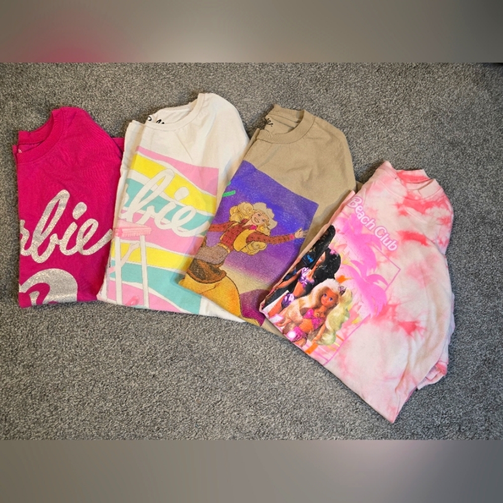 Barbie Graphic Tees Lot of 4 Size Large & XL
